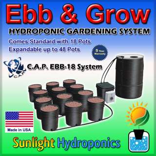   CAP EBB & GRO AND GROW FLOW 18 SITE HYDROPONIC SYSTEM THE 