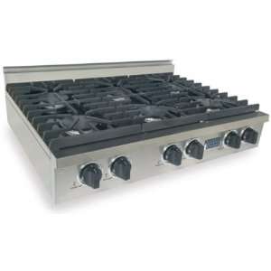  TTN 031 36 Pro Style Natural Gas Cooktop with 6 Sealed 