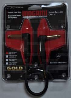 Mogami Gold Instrument RR right Angle Cable 10 in. Pedal Cable  