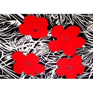  Red Poppies Floral Tapestry (58x86 Bed Sheet Throw Bed Cover Table 