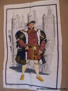   TOWEL KING HENRY VIII EIGHTH of ENGLAND IRELAND LAMONT L831 NEW  