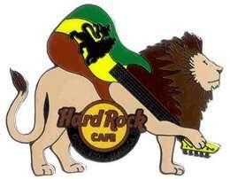 Hard Rock Cafe OCHO RIOS, JAMAICA Lion Flag Pin. (A)  
