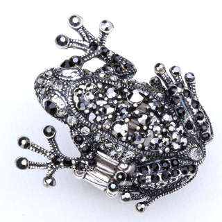   crystal frog stretchy ring jewelry 3;buy 10 items free shipping  