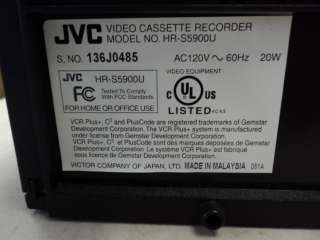 JVC HR S5900U S VHS VIDEO CASSETTE RECODER VCR SVHS SUPER  