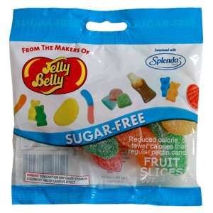 Jelly Belly Sugar Free Gummi Fruit Slices, 3 Ounce Bags (Pack of 12 