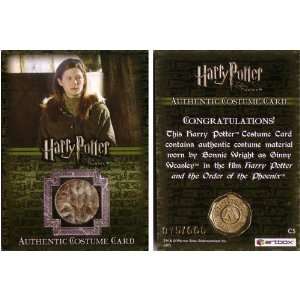  Ginny Weasley Sweater #/660 Costume Card C5   Harry Potter 