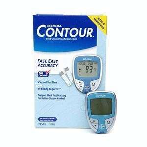 Bayer Ascensia Contour Blood Glucose Monitoring System, #7151B   1 Kit
