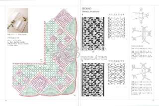 Bobbin Lace Japanese Crochet Doily Border Pattern Book  