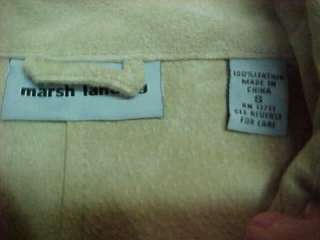 MARSH LANDING $86 beige leather shirt top jacket s sm  