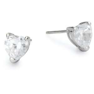  CZ by Kenneth Jay Lane Heart Stud Earrings Jewelry