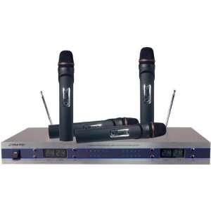   VHF Wireless Microphone System   With Handheld Mics Electronics