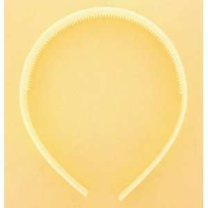  14mm White Plastic Headbands with Teeth   12 Pieces 