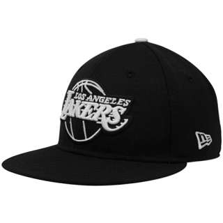 New Era Los Angeles Lakers Black White Tonal Pop 59FIFTY Fitted Hat 