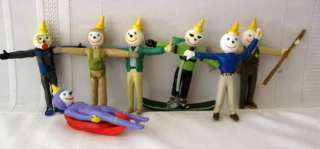 Jack In The Box PVC Figures 7 Assorted Sports Figures Fishing Golf 