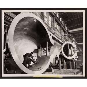  Horse collars,Hungry Dam,casing sections,turbines,1950 