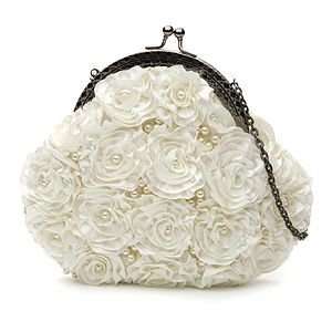  MOYNA Bags Framed Bags with Ribbon Roses and Faux Pearls 