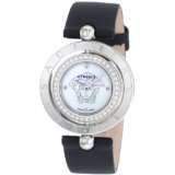  S009 Eon Two Rings 40 Diamond Black Satin Mother Of Pearl Watch