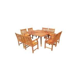  Sendra FSC Eucalyptus Outdoor Dining Set with Square Table 