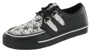 TUK Skull C2 Mens Low Top Lace Up D Ring Gothabilly Creeper 