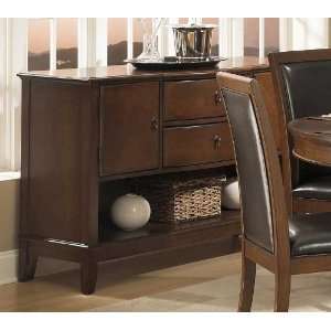   : Sideboard Server Bowed Front in Deep Cherry Finish: Home & Kitchen