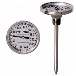  Tel Tru GT200 Ware Washing Thermometer, 1 3/4 inch dial, 1 
