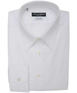 Dolce & Gabbana white poplin slim fit dress shirt   