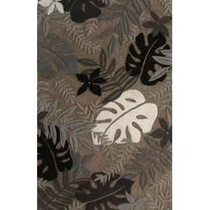  Modern Area Rugs 8x10 Jute Carved Tropical Leaf Natural 