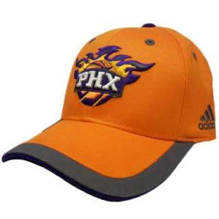 NBA Adidas Phoenix Suns Hat Cap Orange Flex Fit One Size Cotton 