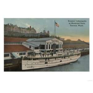   Municipal Dock with Steamer Giclee Poster Print, 24x32: Home & Kitchen