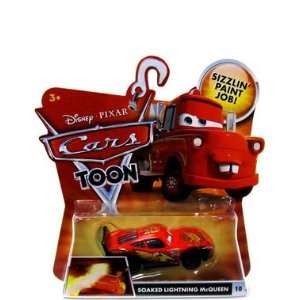    Cars Toons: Soaked Lightning McQueen #10 Vehicle: Toys & Games