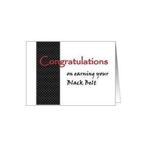  BLACK Belt Martial Arts Congratulations Card Health 