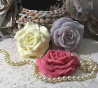 Silicone Full Bloom Open Rose Soap Candle Mold SMALL 2011  