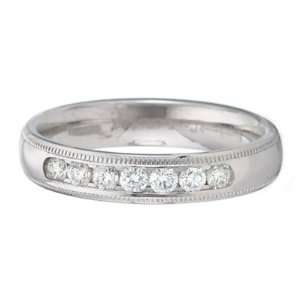   Mens Diamond Wedding Band Ring (0.28 ct, G Color, SI1 Clarity) Size 9