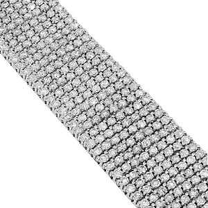  10K White Gold Mens Diamond Bracelet 30.00 Ctw: Avianne 