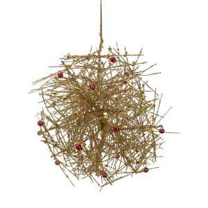  5 Wire Mesh Ball Ornament Gold (Pack of 6)