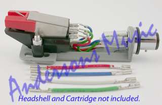 CARTRIDGE HEADSHELL TURNTABLE LEAD WIRES CONNECTORS  