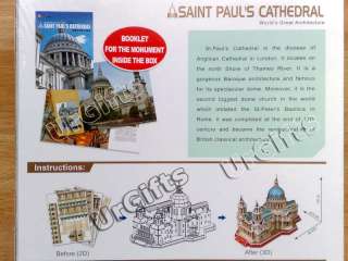   3d puzzle model england st saint paul s cathedral new 107 pieces a box