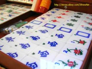 FULL SIZE Mahjong Set SOLID HEAVY TILES w Eng.Menu PINK  