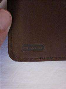 Coach Chocolate Brown Leather Small Organizer Wallet  