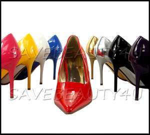 New Women Casual Dress High Heels Pumps Platform Faux Leather Shoes 