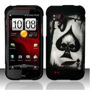  Spade Skull Design Hard Cover Snap On Case for HTC Rezound 