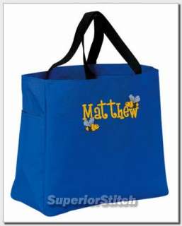 Personalized embroidered essential tote bag boy  