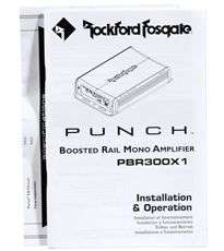 Rockford Fosgate PBR300X1 300 Watt RMS BRT Mono Car Amplifier + 10 