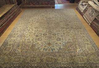 10x15 Beautiful Handmade Antique Persian Royal Kashan Wool Rug. Great 