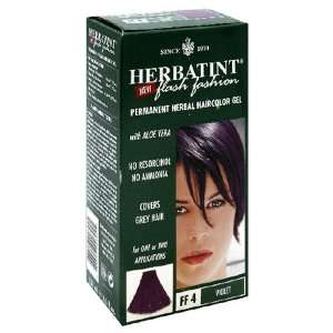 Herbatint Flash Fashion Permanent Herbal Haircolor Gel, Violet FF4, 4 