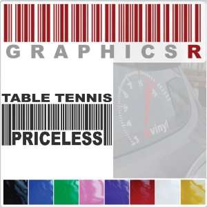   Barcode UPC Priceless Table Tennis Ping Pong Player Ball A767   Yellow
