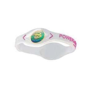  Power Balance Sport Bracelet Clear with Pink Lettering 
