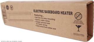 NEW QMark White / Cream 25126W Electric Baseboard Heater 2.5 Ft Whole 