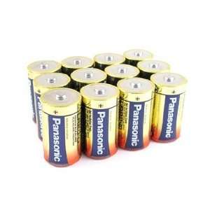  12 pcs Panasonic Industrial Alkaline D size batteries 