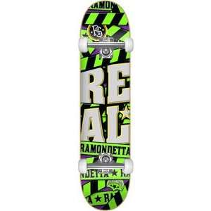 Real Ramondetta Warning Complete Skateboard   8.02 W/Raw Trucks 